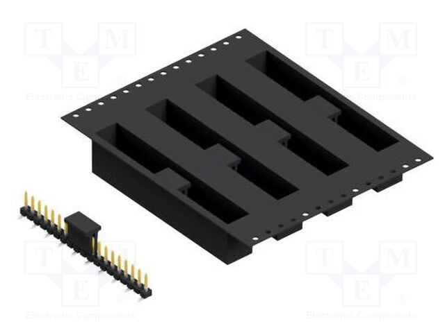 Connector: pin strips; pin header; male; PIN: 19; 2.54mm; SMT; 1x19