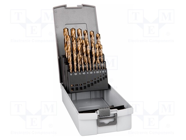Drill set; for metal; high speed steel cobalt HSS-Co; steel
