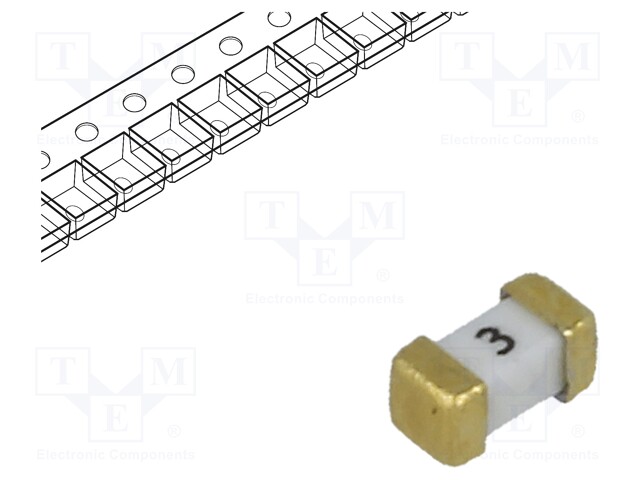 Fuse: fuse; quick blow; 3A; 75V; SMD; ceramic; Case: 1206; 458