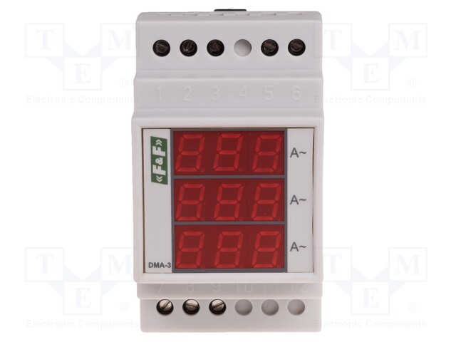 Ammeter; digital,mounting; 0÷20A; True RMS; Meas.accur: ±1%; IP20