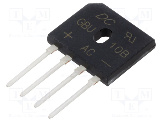 Bridge rectifier: single-phase; Urmax: 100V; If: 10A; Ifsm: 220A