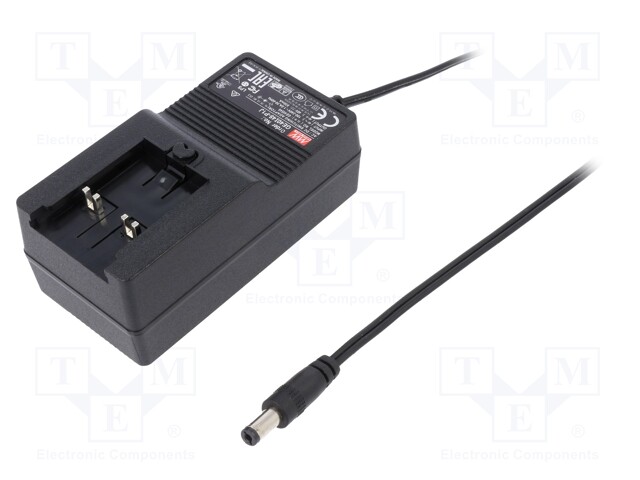 Power supply: switched-mode; 48VDC; 830mA; Out: 5,5/2,1; 40W; 89%