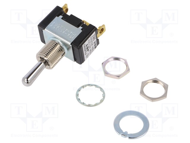 Switch: toggle; Pos: 3; SP3T; ON-OFF-ON; 15A/125VAC; Leads: screw