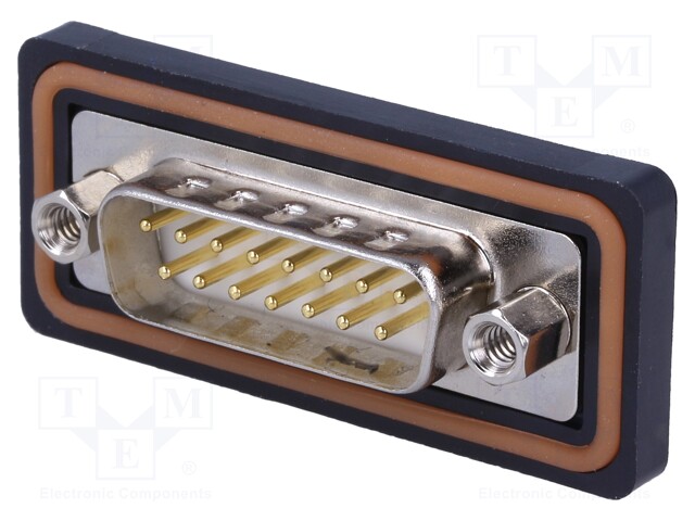 D-Sub; PIN: 15; male; for panel mounting; soldering