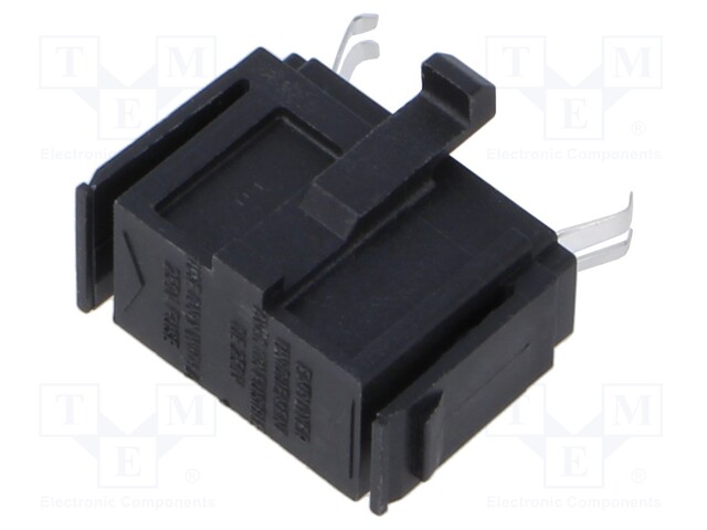 Fuse holder; cylindrical fuses; 5x20mm; snap-fastener; black