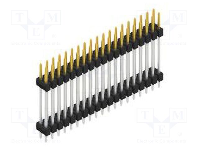 Connector: pin strips; pin header; male; PIN: 38; 2.54mm; THT; 2x19