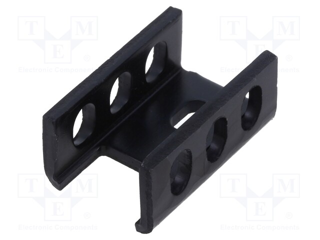 Heatsink: extruded; U; TO220; black; L: 25mm; W: 16mm; H: 11mm; 18°C/W