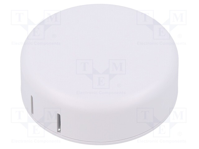 Enclosure: for alarms; Z: 20.3mm; ABS; white; Ø: 60mm