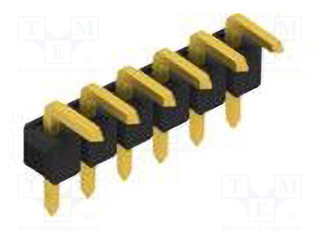 Connector: pin strips; pin header; male; PIN: 6; 2.54mm; THT; 1x6