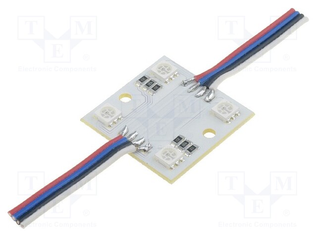 Module: LED; Colour: RGB; 1.44W; 12VDC; 120°; No.of diodes: 4