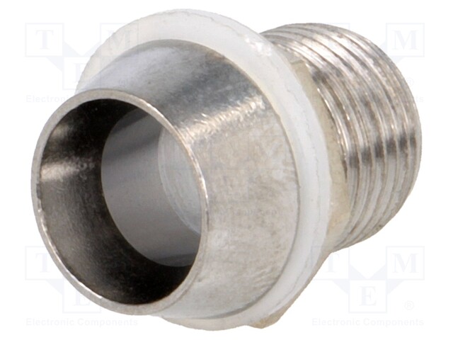 LED holder; 8mm; chromium; brass; concave; L2: 11.5mm