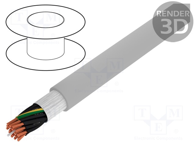 Wire: control cable; ÖLFLEX® FD CLASSIC 810; 18G0,5mm2; PVC; grey