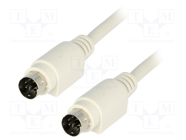 Cable; PS/2 plug,both sides; Len: 2m; connection 1: 1; shielded