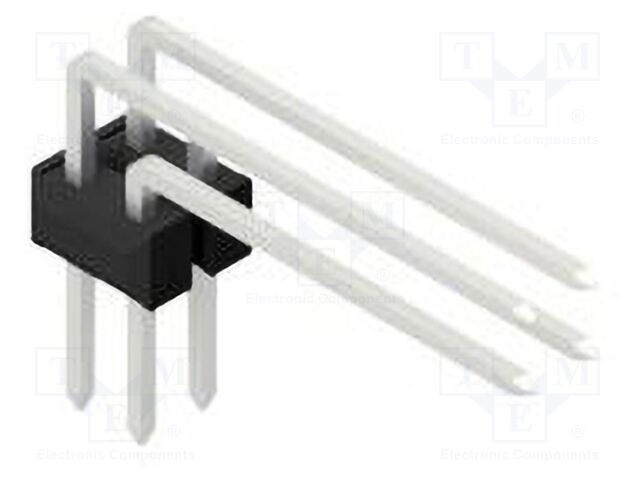 Connector: pin strips; pin header; male; PIN: 4; 2.54mm; THT; 2x2