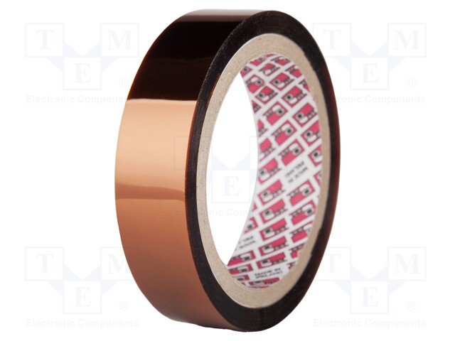 Tape: high temperature resistant; 19mm; L: 33m; amber; max.300°C