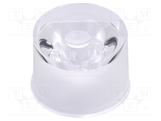 LED lens; round; colourless; 60°; V: with holder