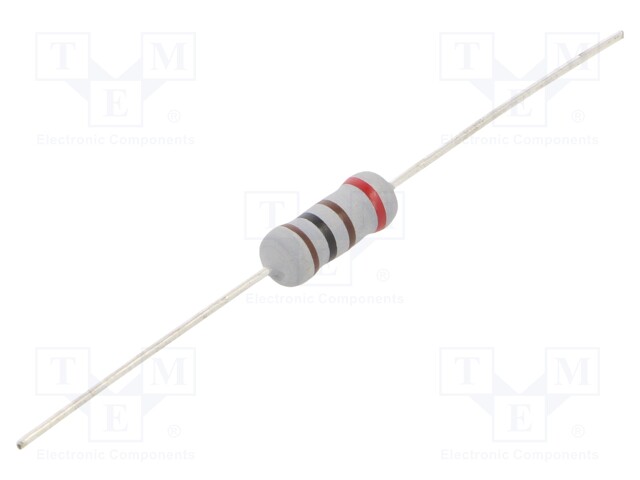 Resistor: metal oxide; 100Ω; 1W; ±2%; Ø5x12mm; -55÷155°C