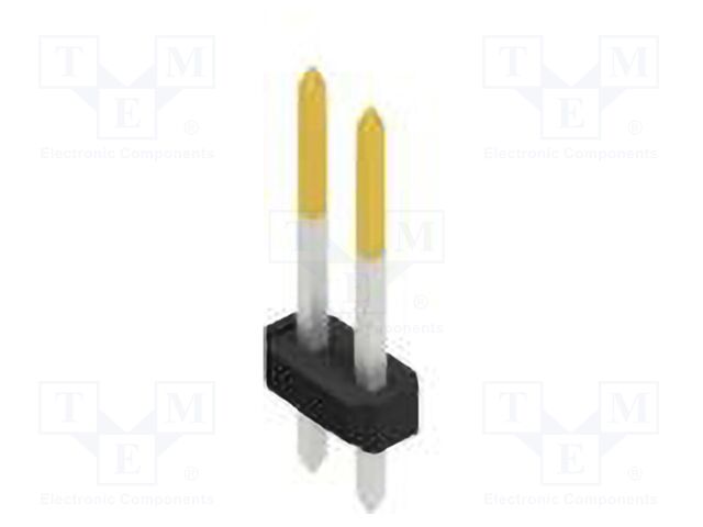 Connector: pin strips; pin header; male; PIN: 2; 2.54mm; THT; 2x1