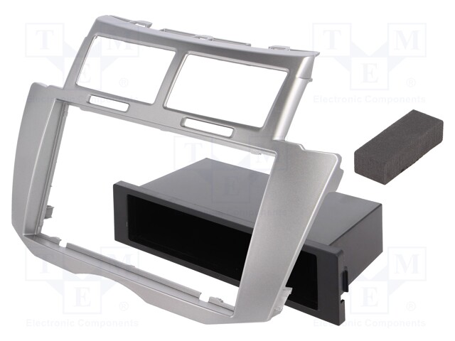 Radio mounting frame; Toyota; 2 DIN; silver