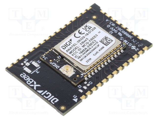 Module: RF; u.FL; XBee; 2.4GHz; I2C,SPI,UART; -103dBm; 8dBm; SMD