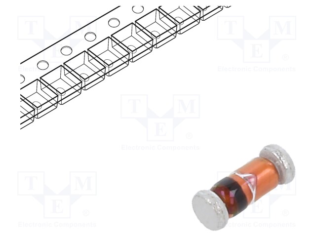 Diode: switching; SMD; 100V; 0.3A; 4ns; SOD80; Ufmax: 1V; Ifsm: 1A