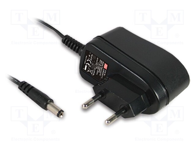 Power supply: switched-mode; 24VDC; 0.25A; Out: 5,5/2,1; 6W; 0÷50°C