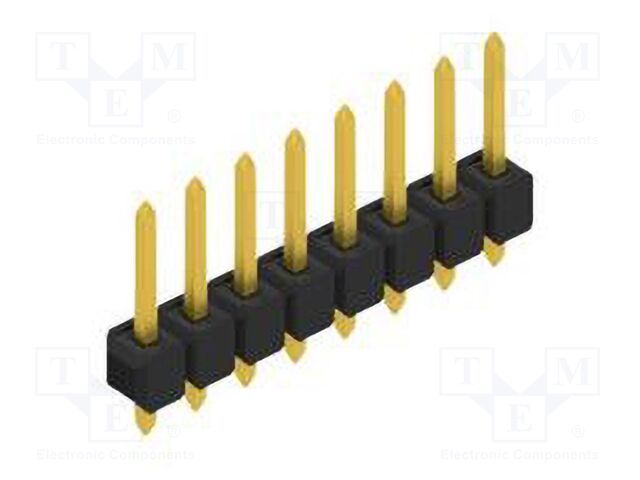 Connector: pin strips; pin header; male; PIN: 8; 2.54mm; THT; 1x8