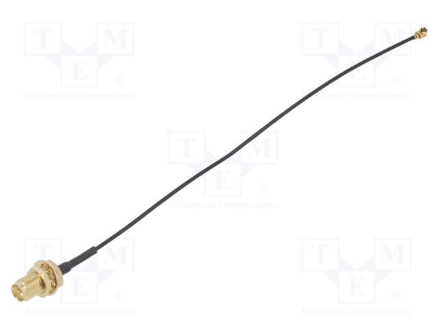 Cable; 50Ω; 0.15m; IPEX female angled,RP-SMA male; shielded; 6"