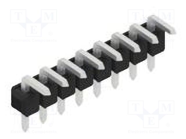 Connector: pin strips; pin header; male; PIN: 8; 2.54mm; THT; 1x8