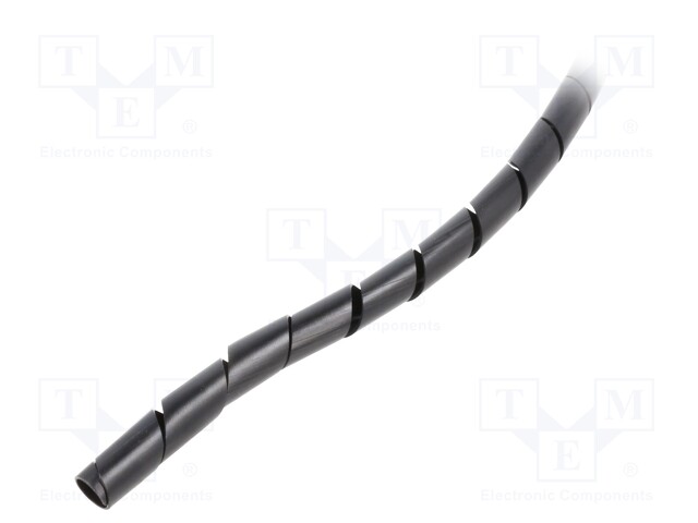 Spiral wrapping; ØBundle : 15÷100mm; polyetylene; black; L: 10m