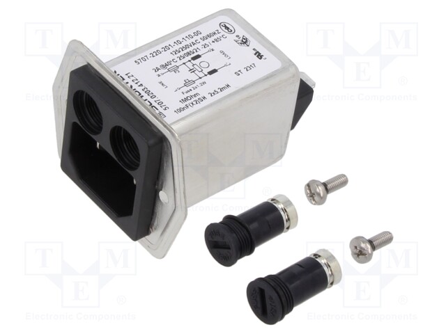 Connector: AC supply; socket; male; 2A; 250VAC; IEC 60320; C14 (E)
