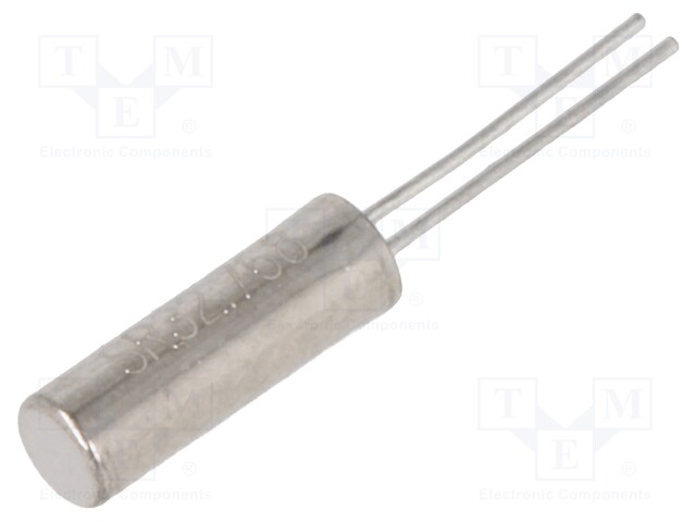 Resonator: quartz; 32.768kHz; ±20ppm; 12.5pF; THT; TC26; Ø2x6mm
