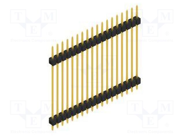 Connector: pin strips; pin header; male; PIN: 18; 2.54mm; THT; 1x18