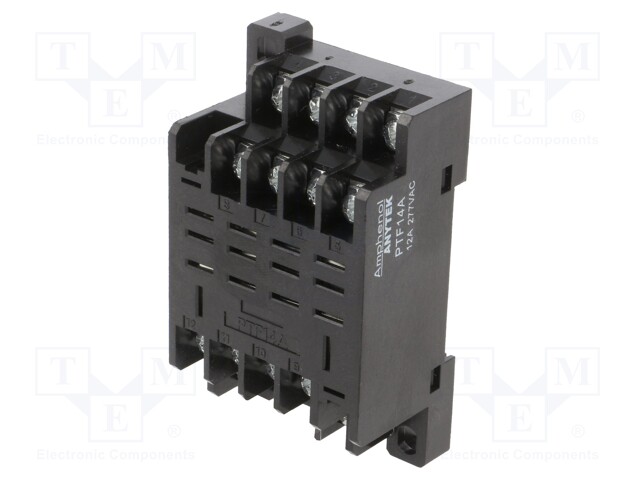 Socket; PIN: 14; 12A; 277VAC; DIN; screw terminals; Series: AL4C