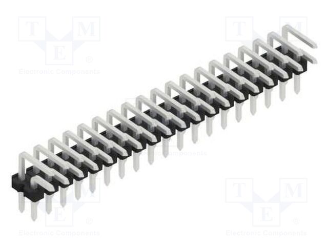 Connector: pin strips; pin header; male; PIN: 38; 2.54mm; THT; 2x19