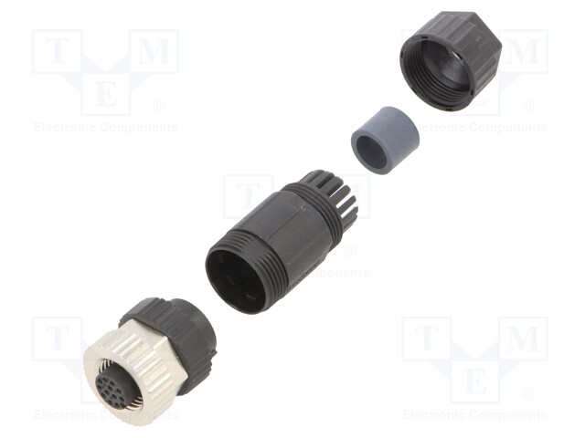 Plug; M12; PIN: 12; female; A code-DeviceNet / CANopen; for cable
