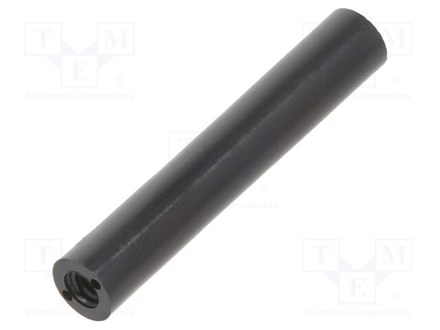 Spacer sleeve; cylindrical; polyamide; M3; L: 35mm; Øout: 6mm