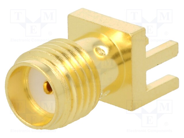 Socket; SMA; female; card edge; 50Ω; SMT; on PCBs; teflon