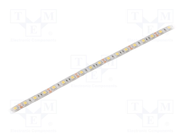 LED tape; white cold; 5050; 12V; LED/m: 60; 10mm; white PCB; IP64