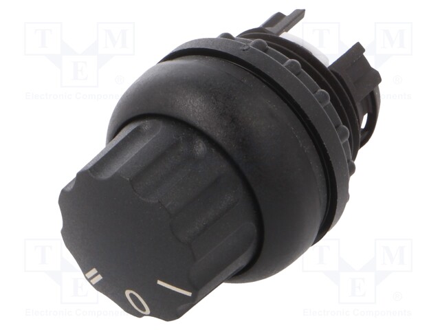 Switch: rotary; Stabl.pos: 3; 22mm; black; Illumin: none; IP66; Pos: 3