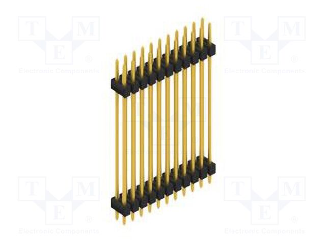 Connector: pin strips; pin header; male; PIN: 22; 2.54mm; THT; 2x11