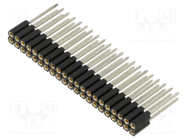 Socket; pin strips; female; PIN: 42; straight; 2.54mm; THT; 2x21