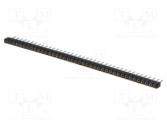 Socket; pin strips; female; PIN: 40; turned contacts,low profile