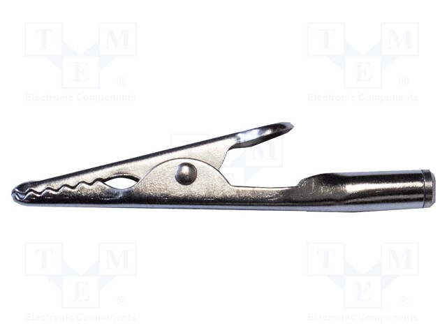 Crocodile clip; 10A; Grip capac: max.7.9mm; Overall len: 51.59mm