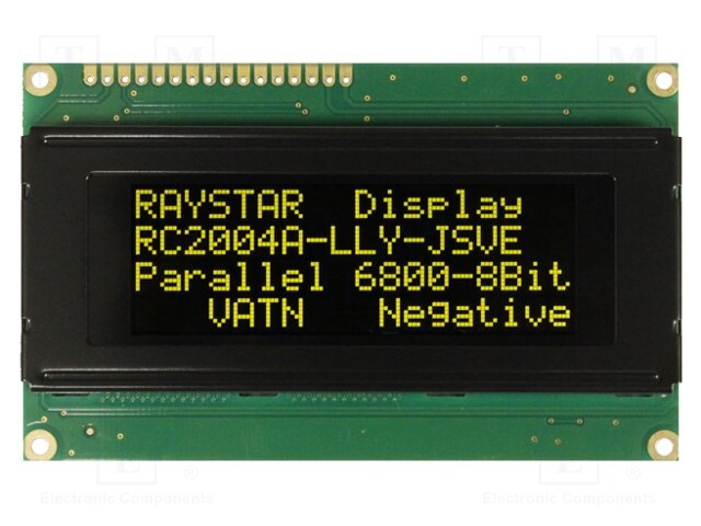 Display: LCD; alphanumeric; VA Negative; 20x4; 98x60x13.6mm; LED