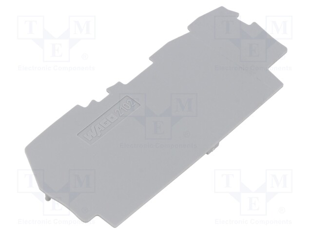 End plate; grey; 2102
