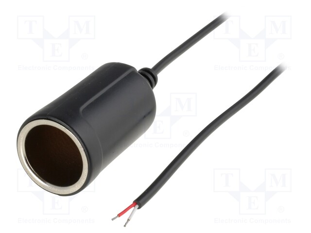 Car lighter socket adapter; 2m lead; 5A; Sup.volt: 7÷12VDC; black