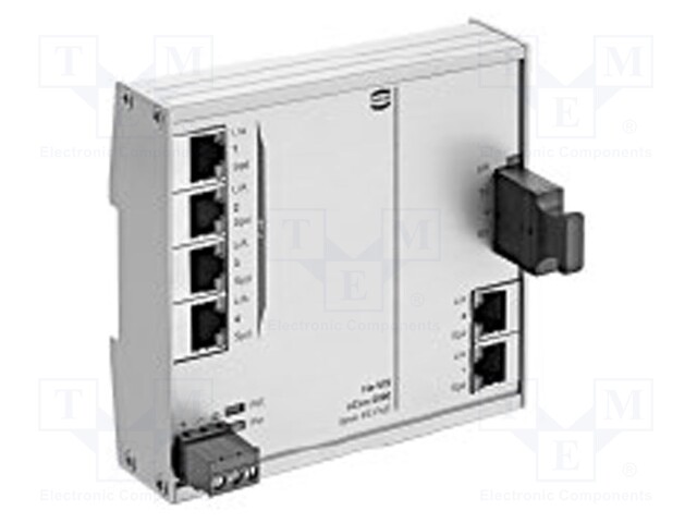 Industrial module: switch Ethernet; unmanaged; 9÷60VDC; RJ45,SC
