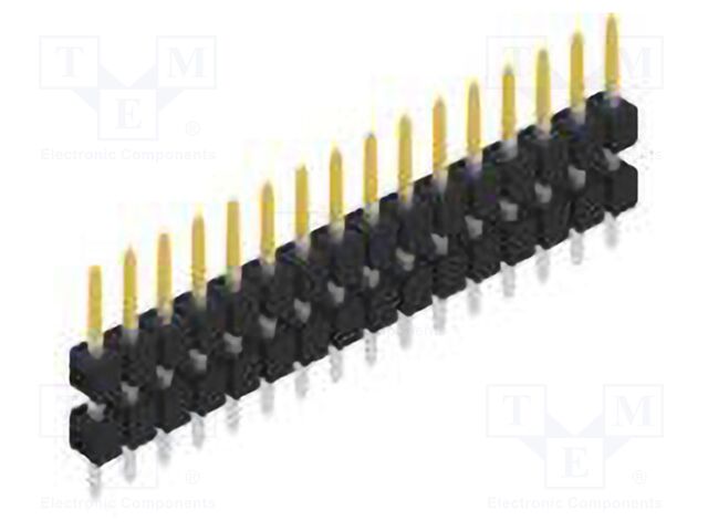 Connector: pin strips; pin header; male; PIN: 16; 2.54mm; THT; 1x16