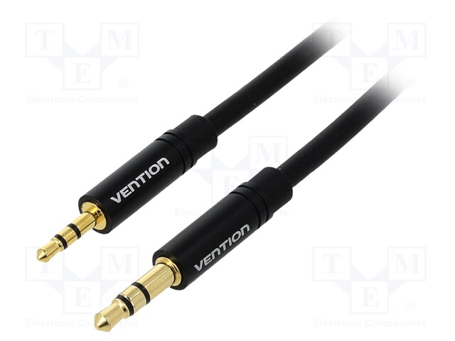 Cable; Jack 3.5mm 3pin plug,Jack 2.5mm 3pin plug; 0.5m; black